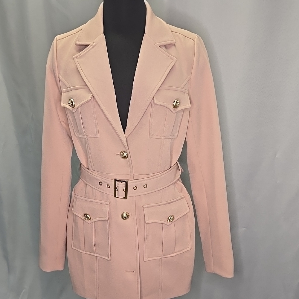 Blithe Women's Pink Double Belted Blazer and Shorts Size L